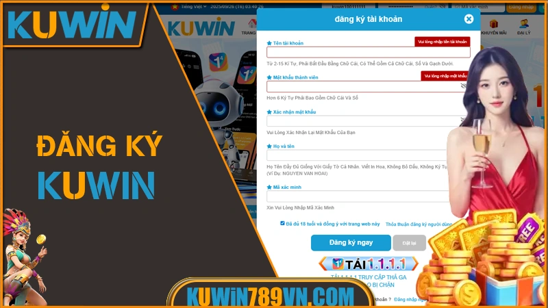 Đăng Ký KUWIN - Một Click Gia Nhập Nhận Đặc Quyền VIP 2026 5 Đăng Ký KUWIN